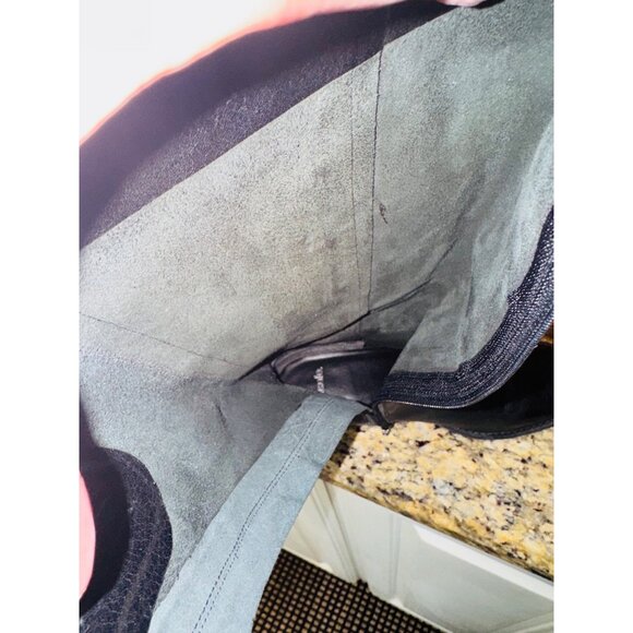 Nicole Womens Black Leather Knee-High Silver Concho Riding Western Boots 7.5 - Picture 7 of 11